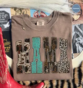Comfort Colors Western Mama Shirt, Vintage Mama Shirt, Mom Graphic Tees, Country Mom Shirt Trendy Mom Tshirt New Mom, Gift for Mom - AMBER