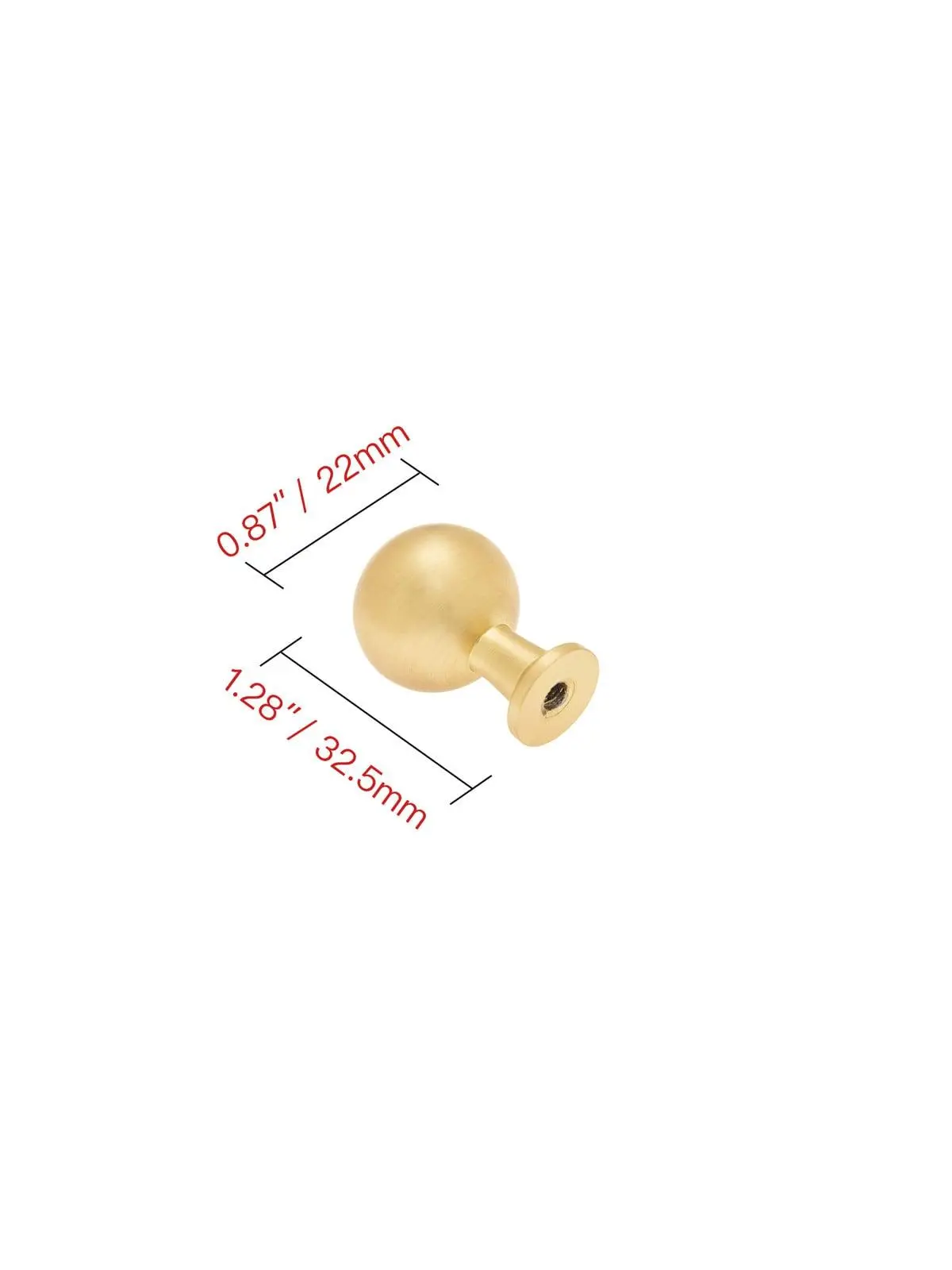 Utopia Alley HW411BB-25 Lyon Cabinet Ring Pull Knob - Decorative Cabinet Drop Pull Knobs for Cabinets and Drawers - Vintage Cabinet Hardware with Hand Finished Brushed Brass - Metal Drawer Pull Knobs 0.87", 25 pack