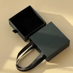 2pcs Jewelry Gift Boxes | Stylish Ring and Earring Boxes with Ribbon Handles | Premium Gift Packaging for Jewelry