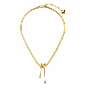 Zirconia Butterfly Necklace