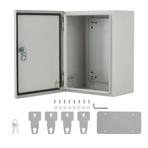 Garvee Outdoor Electric Box, 30.5 x 25.4 x 15.2 cm, NEMA 4X Steel, Waterproof IP67 and Dustproof, Lockable Electrical Junction Box with Mounting Plate and 2 Keys, Indoor Use