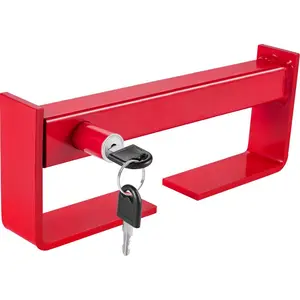 VEVOR Cargo Container Lock 9.84-17.32 Locking Distance, Semi Truck Door Locks with 2 Keys, Shipping Container Accessories Red Powder-Coated with Spring Lock (Small Size)
