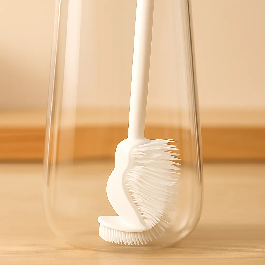 360° Silicone Bottle Cleaning Brush with Long Handle – Soft Bristle Cup Cleaner for Baby Bottles, Sports Bottles, Hydro Flasks, Lids, Teapots, Bowls & Narrow Containers
