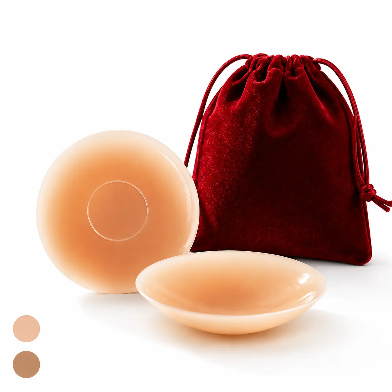 Nipple Covers for Women, Invisible Seamless Silicone Pasties - Reusable Adhesive Bra Inserts for Everyday Use with Travel Case, Accessory, Invisible On Skin, Lady, Ideal For Events, Travel, And Work, Secure Silicone, Stays Put Stick, Convenience, Sticky