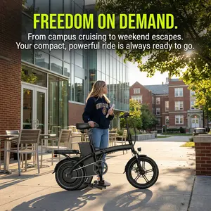 400W Motor Electric Bike for City Commuting & Campus Travel, Foldable Design for Easy Storage & Portability
