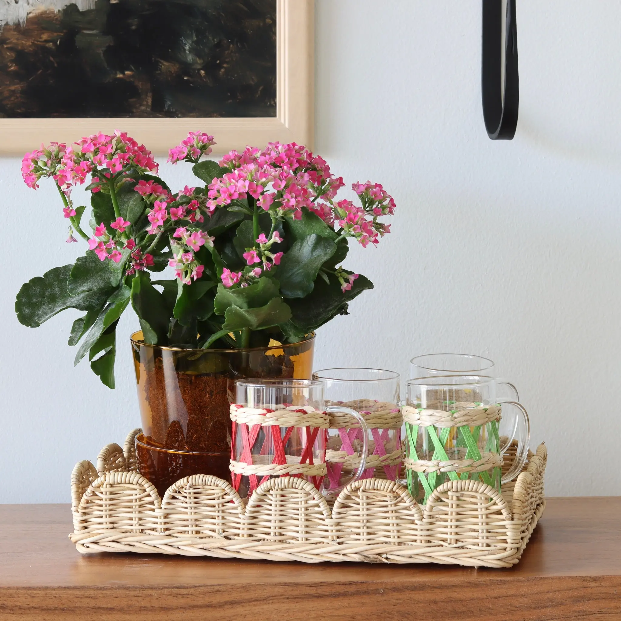 Scalloped Rattan Tray Scalloped Rattan Tray