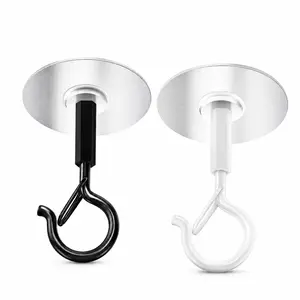No Drill Ceiling Adhesive Hooks, Heavy-Duty Round Disc Hanging Hooks for Lanterns, String Lights, Party Decorations & Home Decor