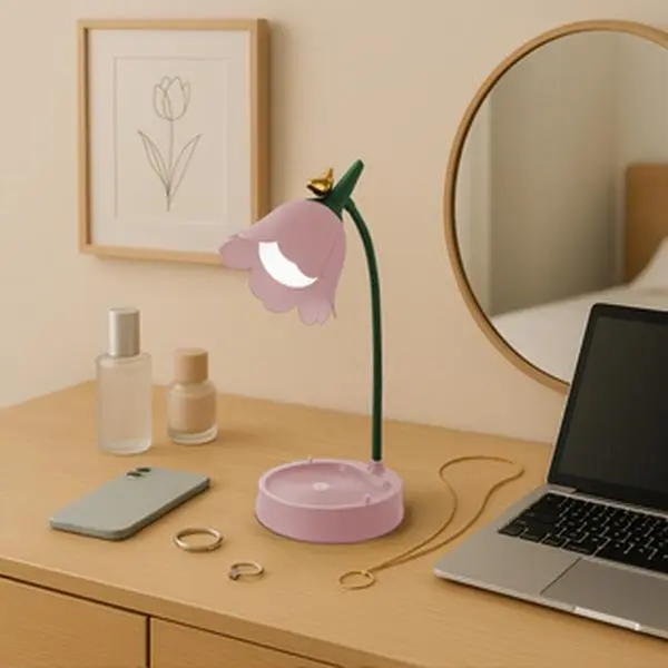 1200mA LED Desk Lamp Cordless Desk Lamp Adjustable Gooseneck Dimmable Touch Rechargeable Battery Eye Protection Night Light for Office Office University Dormitory Bedroom Reading