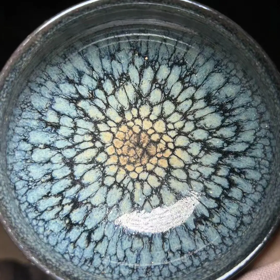 Handmade Traditional Partridge Feather-Jianzhan Cup, On-Site Kiln 1-of-a-Kind Master’s Owner Cup with Distinctive Pattern, Collectible Cultural Item for Adult Enthusiasts