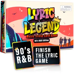 Lyric Legend 90's R&B - Music Trivia Card Game for R&B Fans With 144 Questions From Your Favorite Songs