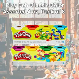 Hasbro HSBB5517 Play Doh-Classic Color Assorted 4 oz, Pack of 8