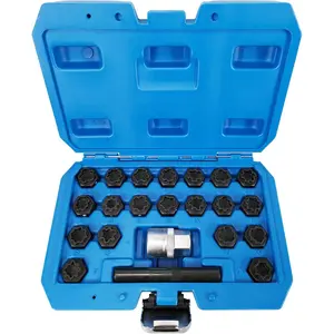 22 pc Wheel Locking Key Set Anti-Theft Wheel Rim Lug Nut Master Removal For Audi