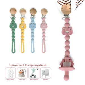 Silicone Pacifier Clip, Frog Shape Pacifier Holder, Suitable for Boys and Girls, Relieves Teething Pain, Baby Essential, Safe for Newborns