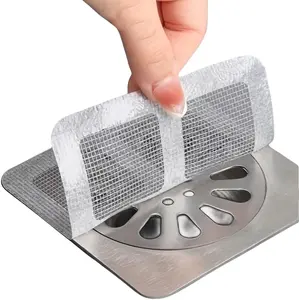 30PCS Pack 4" x 4" Disposable Hair Catcher for Shower Laundry Bathtub Kitchen Sink Drain Cover Bathroom Accessories
