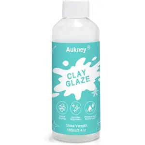 100ML Air Dry Clay Varnish, High Gloss Air Dry Clay Glaze, Sealant, Prevent Clay from Cracking, and Scratch Resistant, for Ceramics, Oil Paintings, Wood (Gloss)