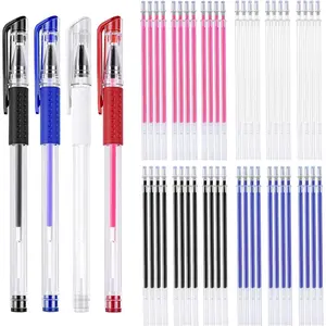 4 count Heat Erasable Pens for Fabric with 28 Refills Fabric Marking Pens Fabric Markers for Quilting Sewing DIY Dressmaking Fabrics Tailors Chalk(32)