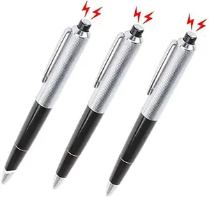 Cooplay 3pcs Shocking Adult Prank Prop Joke to Friends Electric Shock Pen Shape Trick Gag Gadget Funny for Fool's Day Halloween