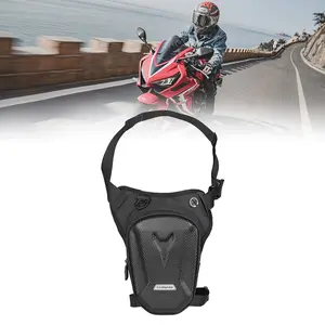 Durable Waterproof Tactical Leg Bag Motorcycle Hip Bum Pack, Reflective Riding Waist Pack for Men Travel