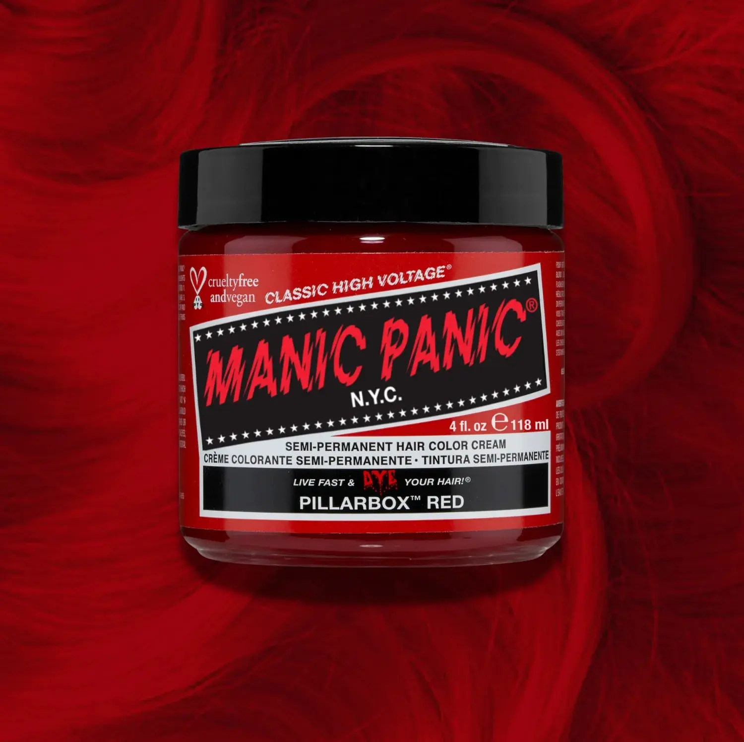 Pillarbox® Red - Classic High Voltage® Signature True Red Semi-Permanent Hair Dye