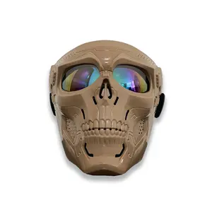 New Outdoor Skull Head Riding Goggles Windproof Glasses Motorcycle CS Tactical Goggles Helmet Face Shield Unisex