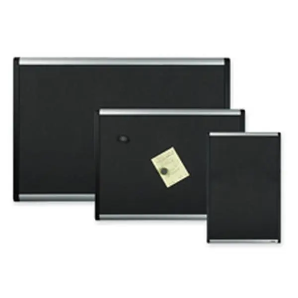 Wall Mount Rectangle Black Mesh Surface Bullet Board, 36"x24" (3Ft.x2ft.), Aluminum Hardware Included, Dense Fiber Board Back for Office Stationery