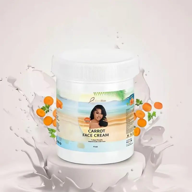BYENBLAN Carrot Brightening Face Cream - Hydrating Daily Moisturizer for Morning/Evening Use, 4oz, Boosts Skin Moisture