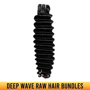YGwigs Cambodia Raw Hair Bundle Natural Color 12A Body Wave, Straight, Natural Wave, Deep Wave
