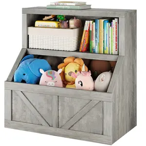 【GARVEE】Wooden Toddler Bookcase and Toy Storage Cabinet with Large Cubbies, Ideal for Organizing Playroom, Bedroom, Nursery, Classroom, Kindergarten, and Daycare Spaces