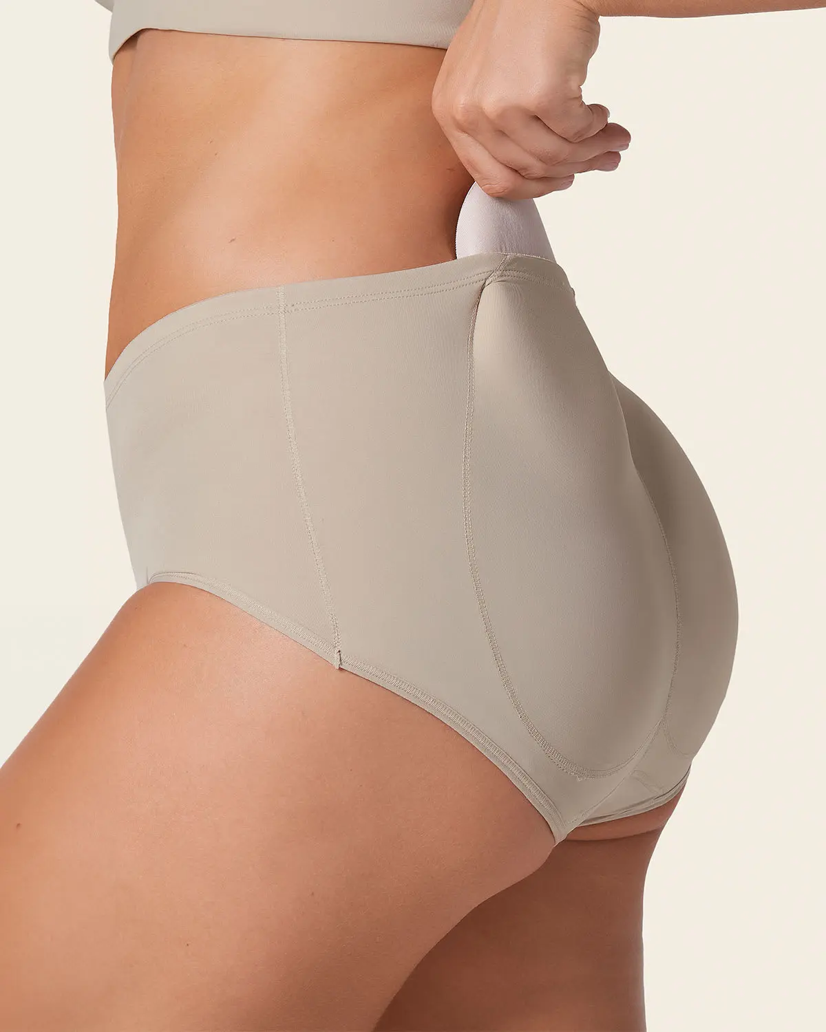 Leonisa PadUp Panty Magic Instant Butt Lift Padded Panty Low Waist Soft Stretch Fabric for Comfortable Everyday Wear Enhances Glutes - Womenswear