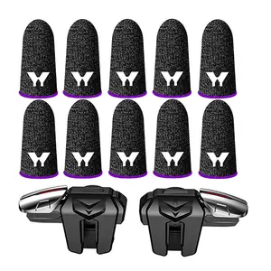 12 in 1 Phone Trigger Combination Kit, Including 2 Mobile Controllers with 10 Fingertips, Target and Shooting Triggers Kit for iPhone & Android Phones Mobile Gaming Controller Game Trigger