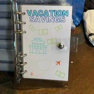 Vacation Savings Binder | A6 6 Ring Binder | Family Binder  | Savings Binder  | Cash Binder
