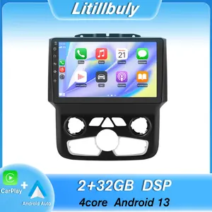 Car Stereo Radio for Dodge Ram 1500 2500 3500 2013 2014 2015 2016 2017 2018 2019（Only Fit AUTO AC) Touch Screen with Android Auto Wireless Carplay, Bluetooth,WIFI Supports GPS Navigation