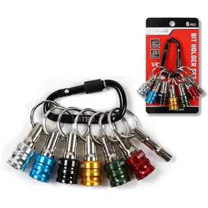Bit Holder, 6 count 1/4 Hex Shank  Bit Holder for  Driver Drill,Lightweight Quick-Change Extension Rod,,Drill Bit,Screw Adapter,Ideal for Tools &  Improvement