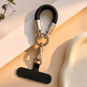 Universal Phone Lanyard, Short Detachable Ring Strap, Phone Wrist Strap, 360 Degree Rotating Durable Metal Keychain Chain, Fits All Phones, Mobile Phone Lanyard, Cellphone Accessories