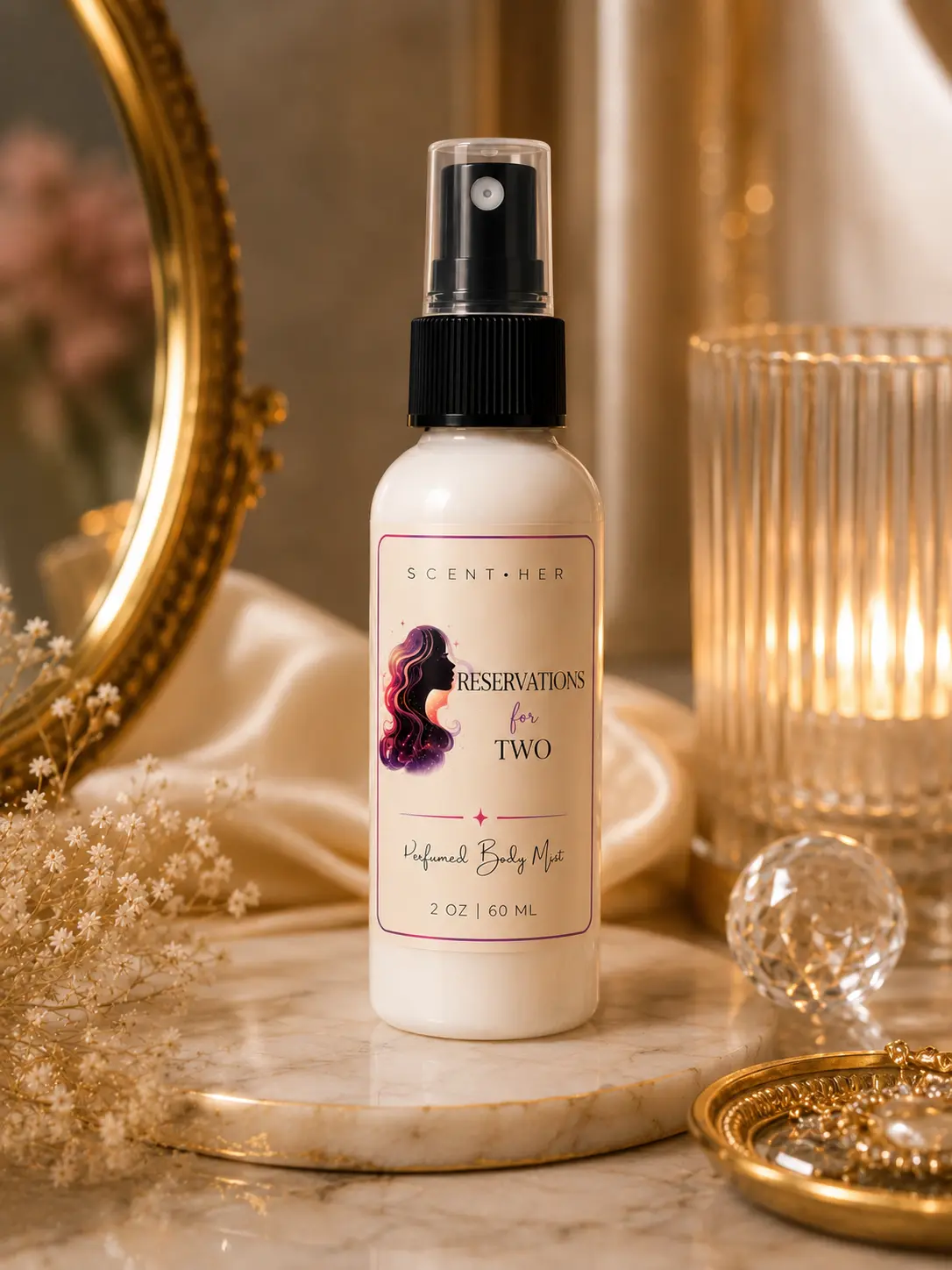 Reservations for 2 Women’s Hydrating Alcohol-Free Body Mist, Youth-Focused Silky Woods Scent, Long-Lasting Fragrance Spray, Hydration Boost, Single Bottle Scent Her Unisex Fragrance