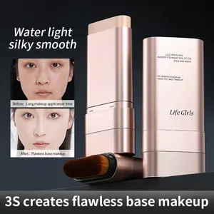 Double-Ended Hydrating Foundation Stick, Natural Lightweight Coverage, Moisturizing Concealer & Brightening, Perfect for Daily Use