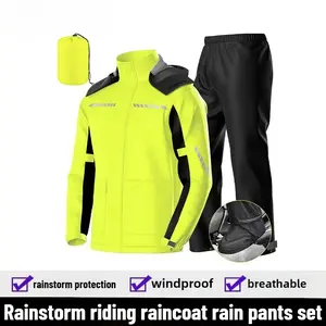 Raincoat set riding rainstorm prevention split raincoat motorcycle raincoat rainstorm grade riding raincoat rain pants set