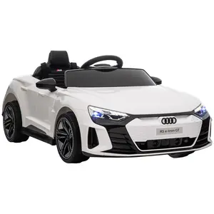 Kids Ride on Car, 12V Licensed Audi RS E-tron GT 3.1 MPH Electric Car for Kids, Ride-on Toy for Boys and Girls with Remote Control, 4 Wheels with Suspension, Horn, Music, Lights, White