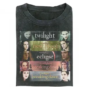 Twilight Saga T-Shirt – New Moon, Eclipse, Breaking Dawn Movie Collage Vintage Tee, Classic Fan Gift for Book & Film Lovers