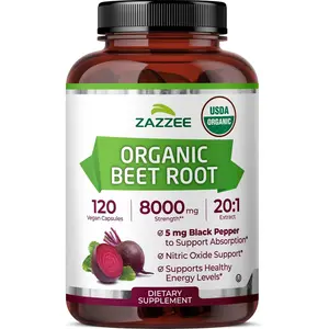 USDA Organic Beet Root 20:1 Extract 120 Vegan Quick Release Capsules 4 Month Supply Nitric Oxide Booster for Blood Pressure Heart Health and Circulation Support Black Pepper Extract for Enhanced Absorption Certified Kosher Non GMO Made in USA