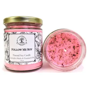 Follow Me Boy Soy Spell Candle for Commitment, Fidelity & Control | Art Of The Root