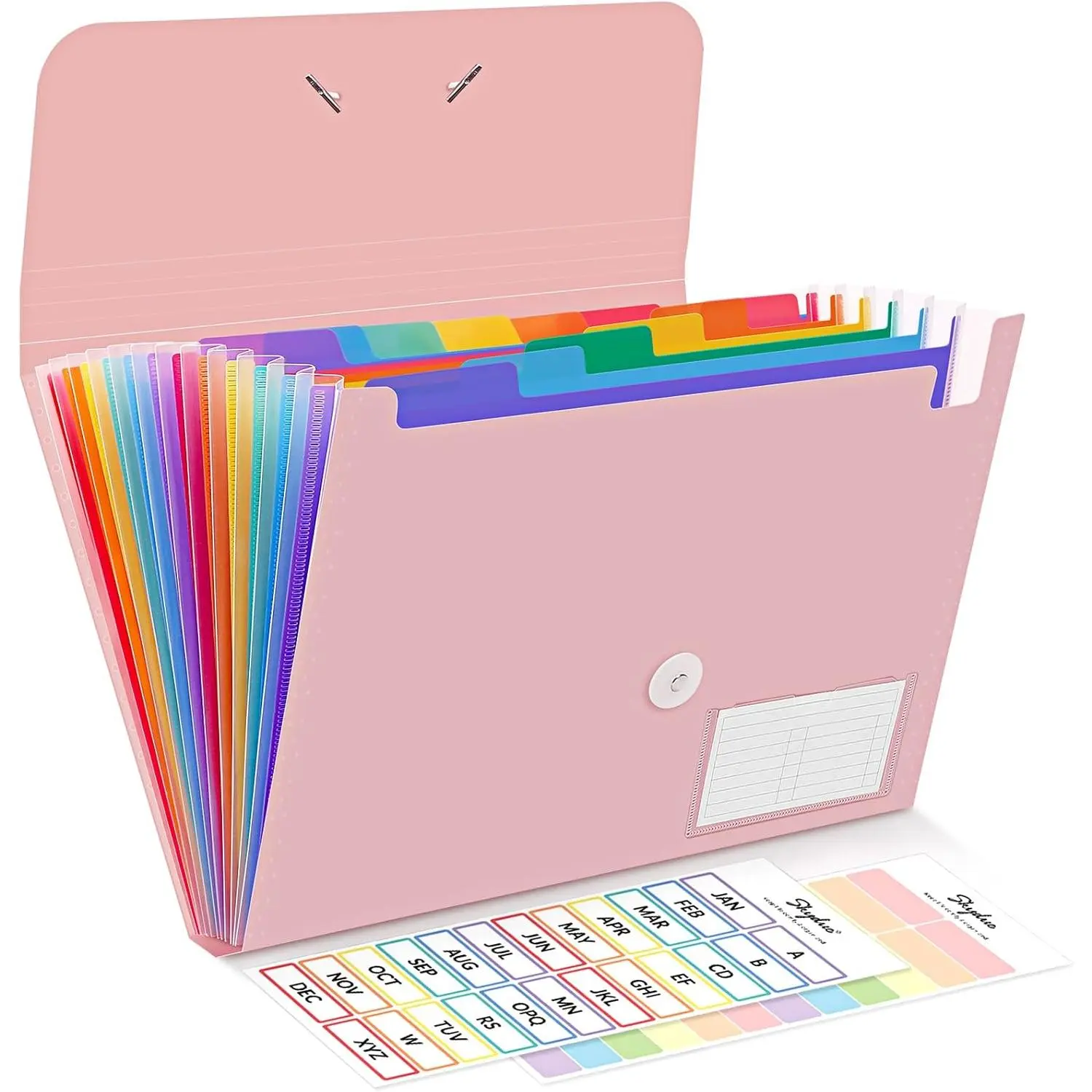 Expanding File Folder, Accordion File Organizer with 13 Pockets for A4/Letter Sized Paper, Accordion Folder with Labels - Document Receipt Organizer for Office, School,