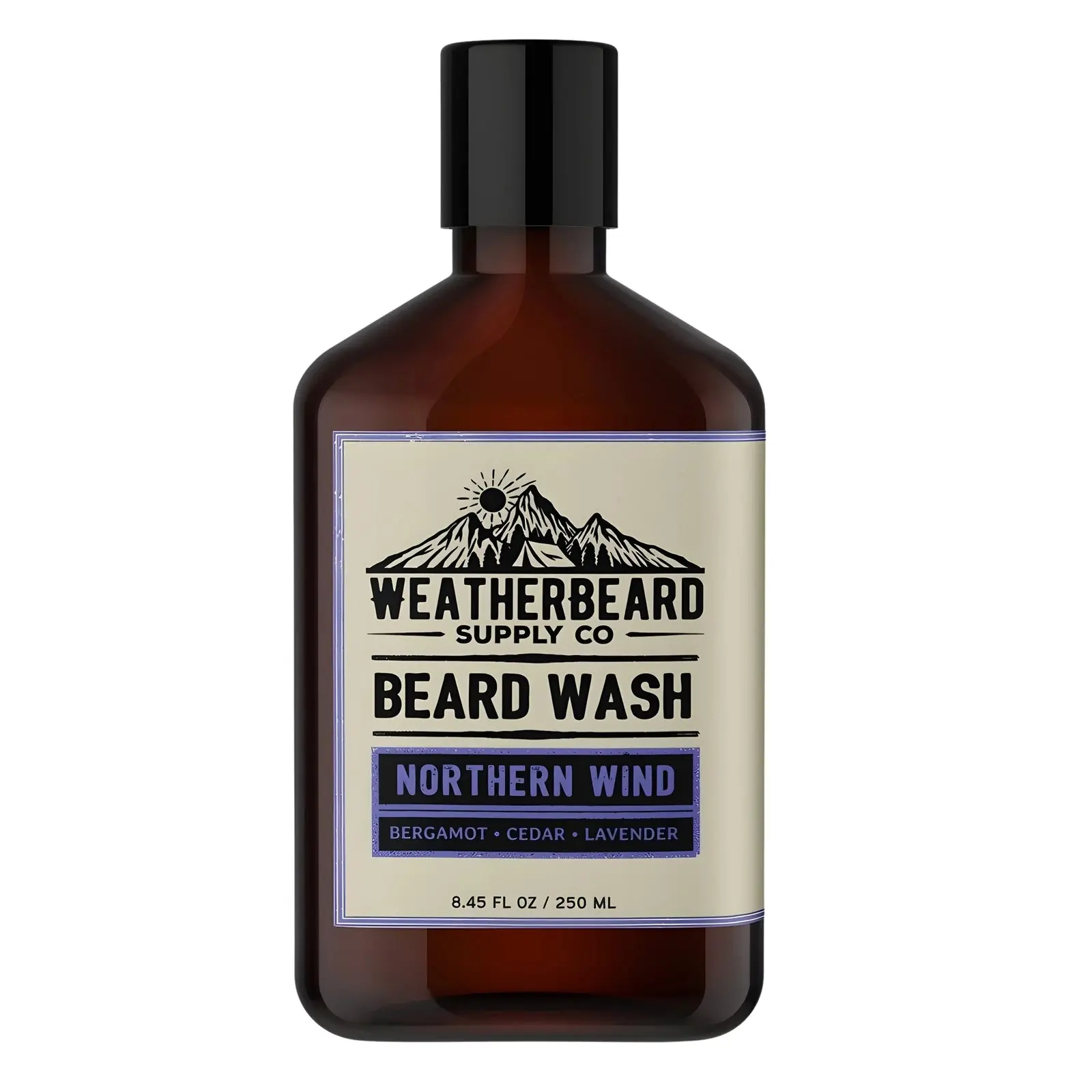 Northern Wind Beard Wash - Bergamot, Cedar, & Lavender - Cleanses & Refreshes