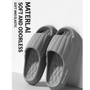 Couples Summer Slip-On Slippers Fashionable Minimalist Indoor Home Footwear Comfortable Stylish Open-Toe Design Lightweight Soft Non-Slip Slides for Men and Women Daily Casual Bedroom Living Room Use