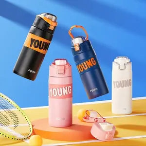 Mock thermos cup 316 stainless steel bullet cover direct drinking cup with tea partition student sports water cup