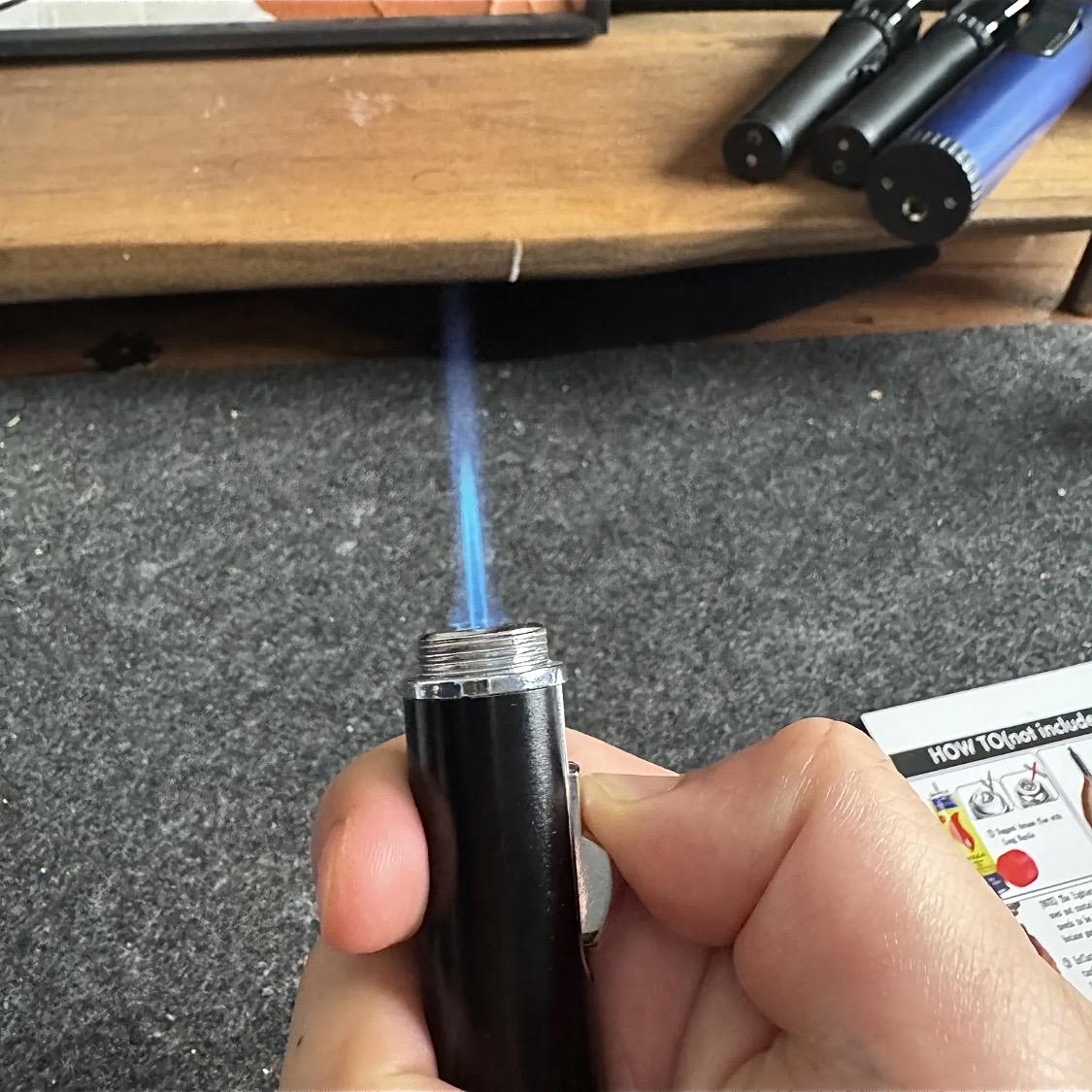 Torch Lighter, All-in-One Tube Built-in DetachableRefillable Butane Torch Handheld Lighter,GiftBox.(No butane included)