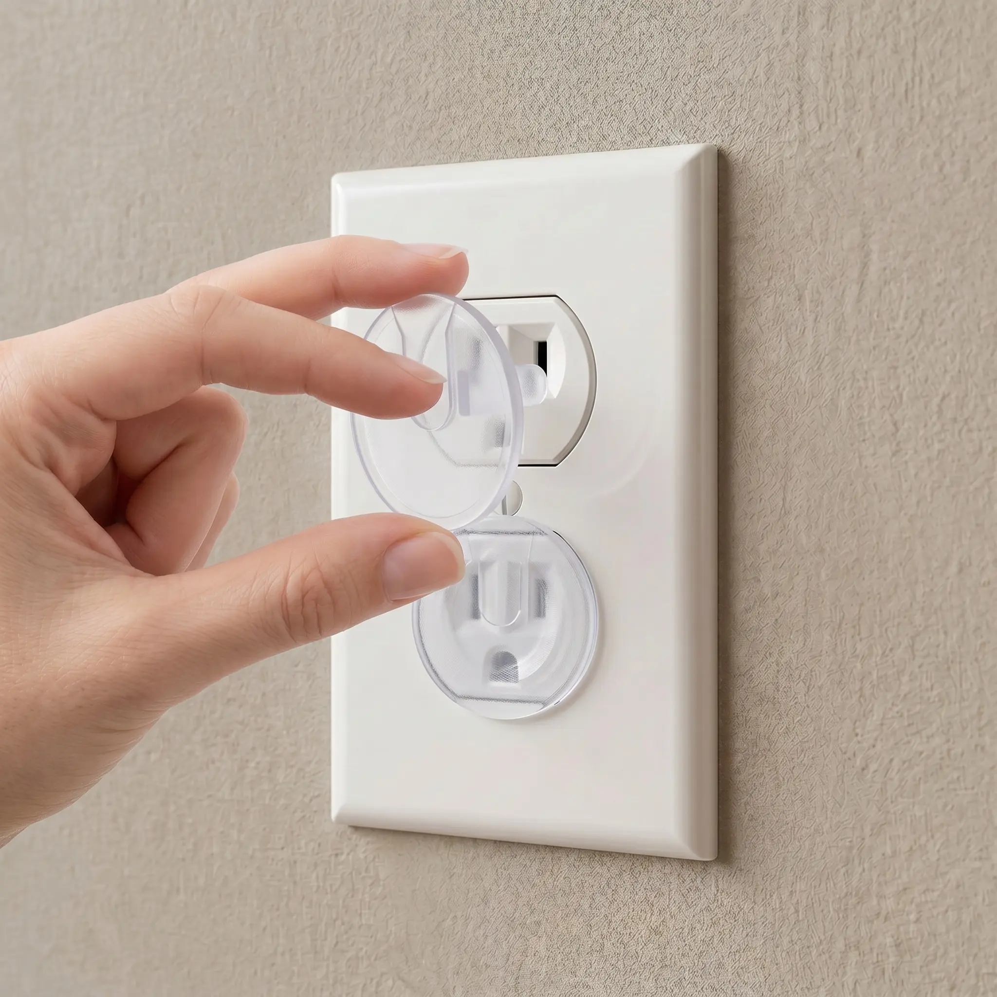Semi-Transparent Childproof Outlet Covers, Invisible Socket Safety Plugs for Babies & Toddlers, Secure Plug Protectors for Nursery, Living Room, Kitchen, Garage & Pet-Proof Home Safety-YYA