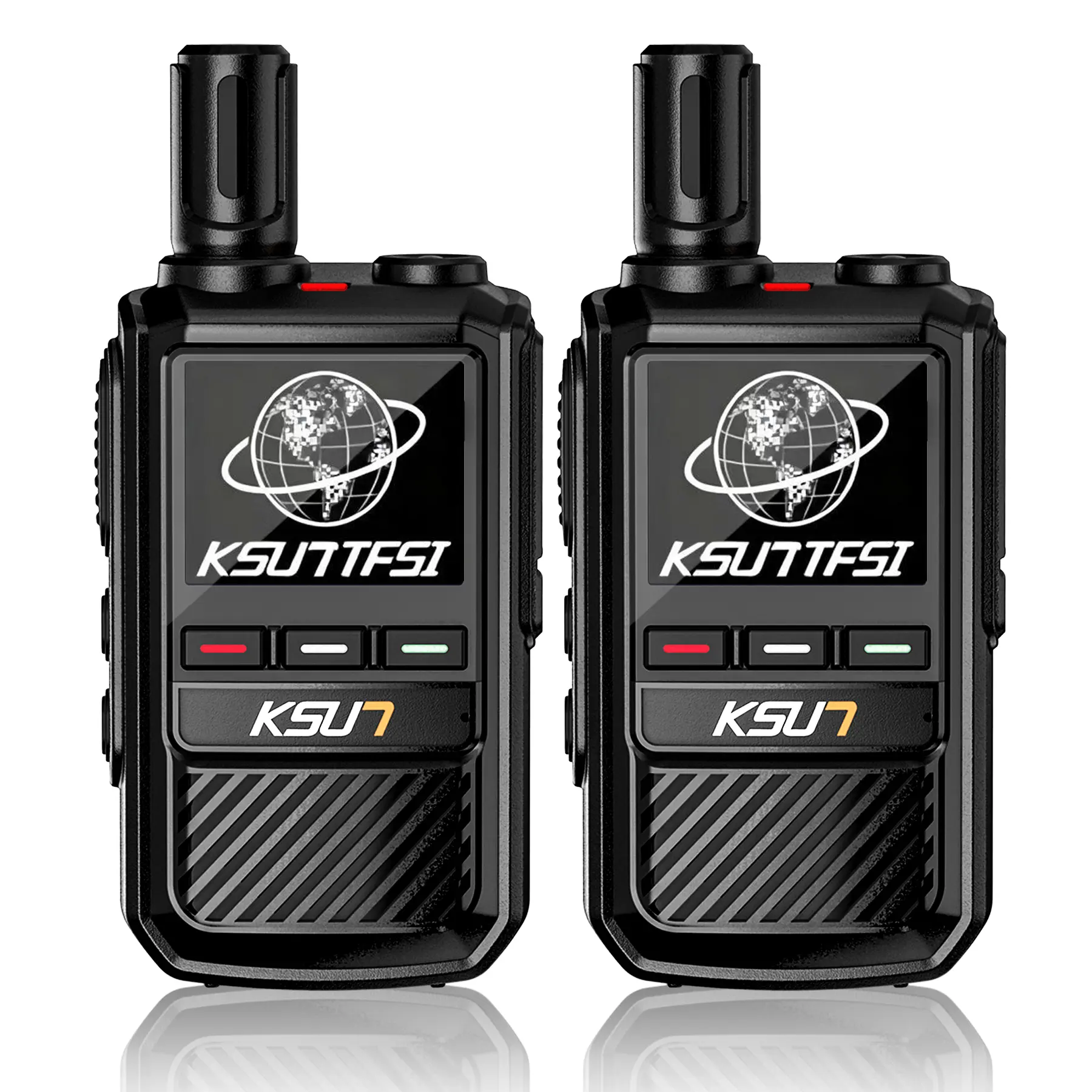 Rapid Lifetime Free Global Walkie Talkies Unlimited Range Nationwide PTT 4G LTE PoC Long Range Two Way Radios 5000 Miles Long Distance with Flashlight for Family,Outdoor,Logistics (2 Pack with SIM)