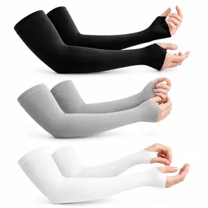 3-Pair Outdoor Arm Sleeves for Men Women, 8% Spandex Compression UV Protection Cooling Sunblock, Ideal for Summer Gardening, Golf Course, Sporty Chic Tattoo Coverage