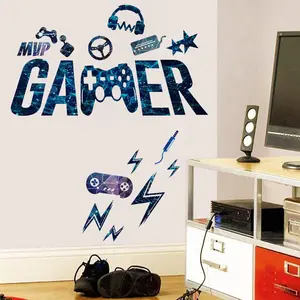 Game Element Pattern Wall Sticker, 1 Set Creative Wall Decal, Decorative Sticker for Home Living Room & Bedroom, Gift for Game Lover, Wall Art Stickers, Durable PVC Material